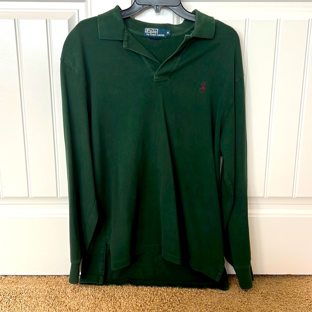 Polo by Ralph Lauren Long Sleeve Forest Green Shirt Medium
